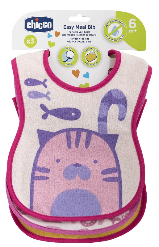 CHICCO BAVAGLINO PAPPA 6M 3 PEZZI GIRL - farmasconti.eu