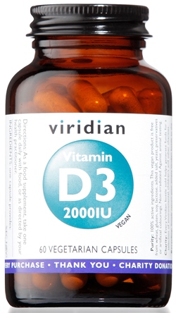 VIRIDIAN VITAMIN D3 2000IU 60CPS - farmasconti.eu