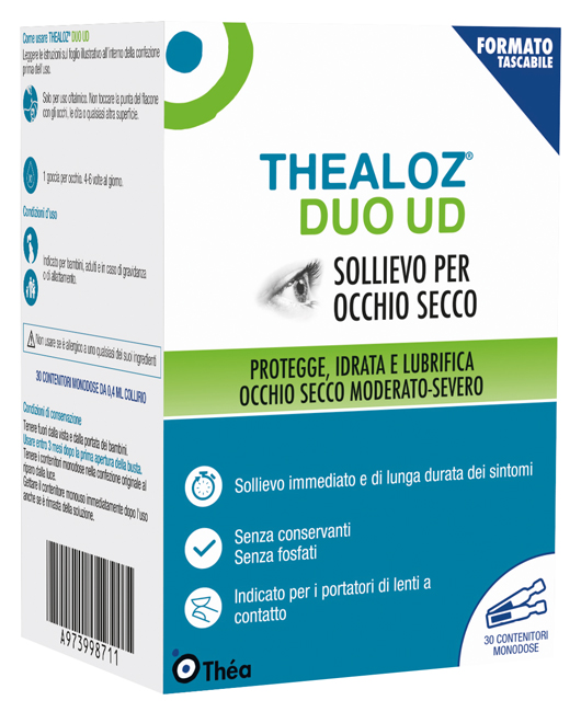 GOCCE OCULARI THEALOZ DUO UD 30 CONTENITORI MONODOSE 0,4 ML - farmasconti.eu