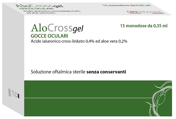 ALOCROSS SOLUZIONE OFTALMICA ACIDO IALURONICO CROSS-LINKATO 0,2% E ALOE VERA 15 MONODOSE DA 0,35 ML - farmasconti.eu
