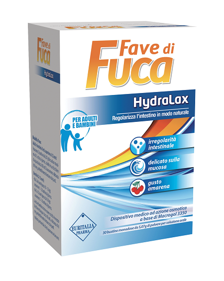 FAVE DI FUCA HYDRALAX 30 BUSTINE MONODOSE DA 5,07 G GUSTO AMARENA - farmasconti.eu