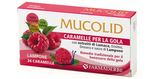 MUCOLID BRONC LUMACA & LAMPONE 24 CARAMELLE - farmasconti.eu