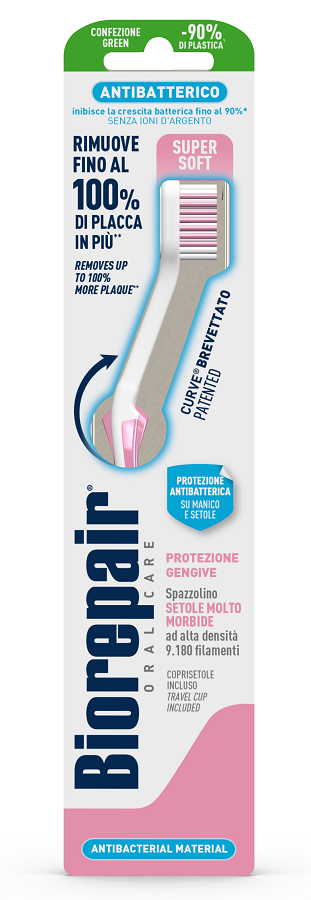 BIOREPAIR ORAL CARE ANTIBATTERICO SPAZZOLINO PIU' COMFORT PROTEZIONE GENGIVE SETOLE SUPER SOFT - farmasconti.eu