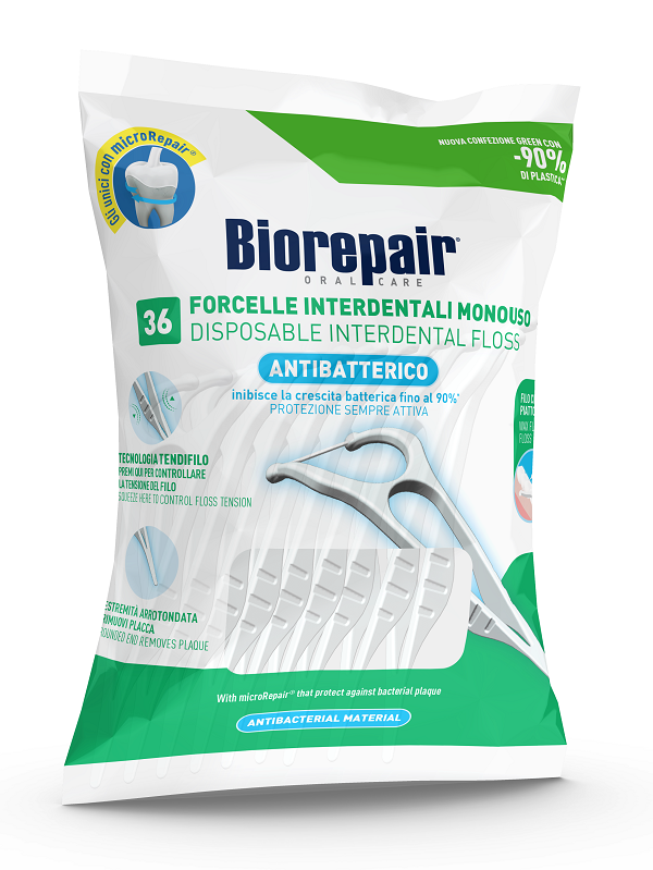 BIOREPAIR ORAL CARE ANTIBATTERICO FORCELLE INTERDENTALI MONOUSO 36 PEZZI - farmasconti.eu