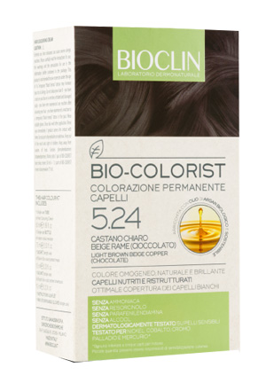 BIOCLIN BIO COLORIST 5,24 CASTANO CHIARO BEIGE RAME CIOCCOLATO - farmasconti.eu