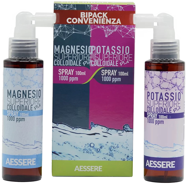 MAGNESIO SUPERIORE COLLOIDALE PLUS SPRAY 1000 PPM 100 ML + POTASSIO COLLOIDALE PLUS 1000PPM SPRAY 100 ML - farmasconti.eu