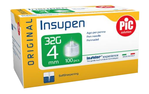 AGO PER PENNA PIC INSUPEN ORGINAL GAUGE 32,5X4 MM 100 PEZZI - farmasconti.eu