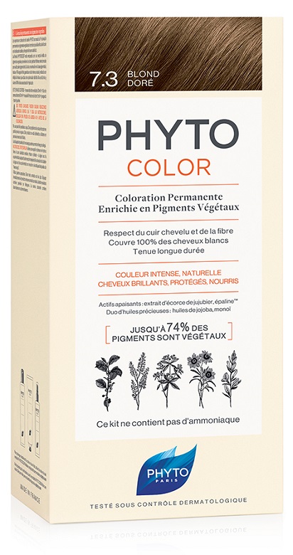 PHYTOCOLOR 7.3 BIONDO DORATO 1 LATTE + 1 CREMA + 1 MASCHERA + 1 PAIO DI GUANTI - farmasconti.eu
