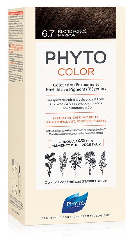 PHYTOCOLOR 6.7 BIONDO SCU TABA 1 LATTE + 1 CREMA + 1 MASCHERA + 1 PAIO DI GUANTI - farmasconti.eu