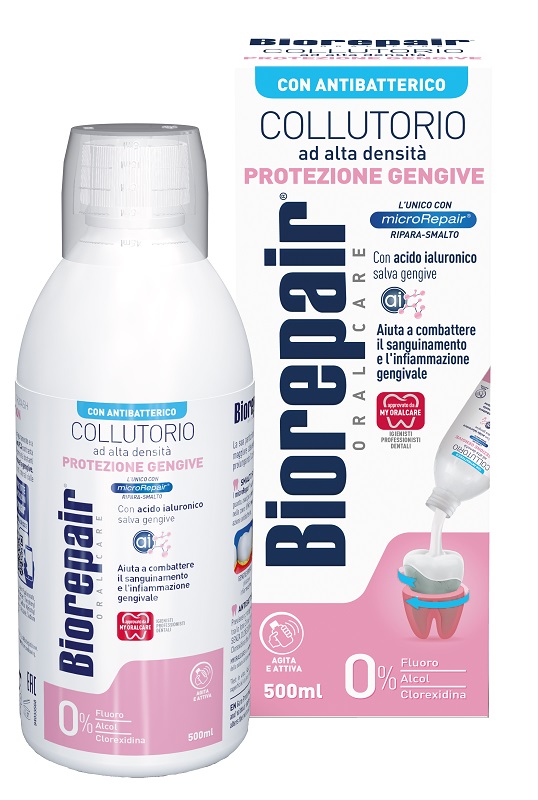 BIOREPAIR ORAL CARE COLLUTORIO ALTA INTENSITA' CON ANTIBATTERICO PROTEZIONE GENGIVE 500 ML - farmasconti.eu