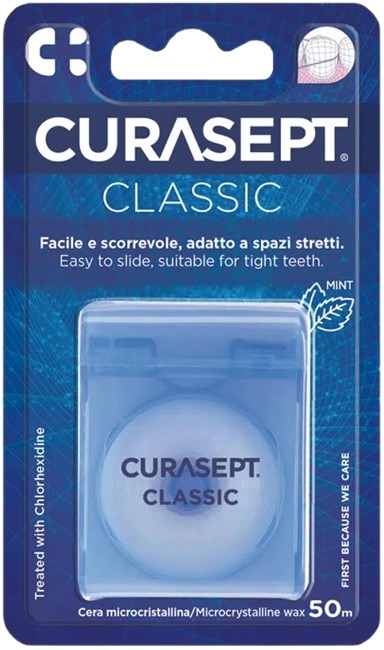 CURASEPT FLOSS CLASSIC CERATO CLOREXIDINA - farmasconti.eu