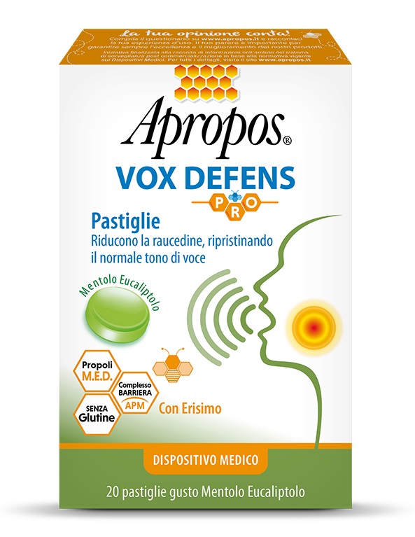 APROPOS VOX DEFENS PRO MENTOLO EUCALIPTO 20 PASTIGLIE - farmasconti.eu