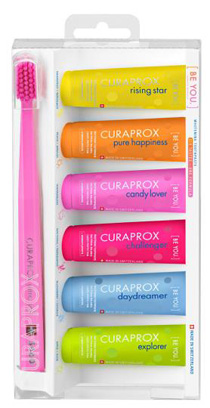 CURAPROX BE YOU MIXED SET 6 DENTIFRICI DA 10 ML + 1 SPAZZOLINO CS 5460 - farmasconti.eu