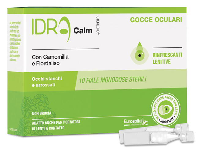 GOCCE OCULARI RINFRESCANTI STERILENS IDRA CALM CAMOMILLA E FIORDALISO 10 FIALE MONODOSE DA 0,33 ML - farmasconti.eu