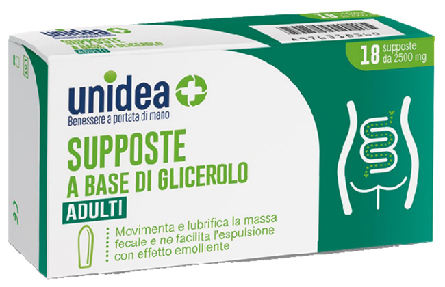 UNIDEA SUPPOSTE GLICEROLO 2500MG 18 PEZZI - farmasconti.eu