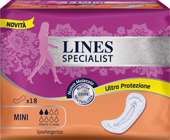LINES SPECIALIST PANNOLONE MINI FARMA 18 PEZZI - farmasconti.eu