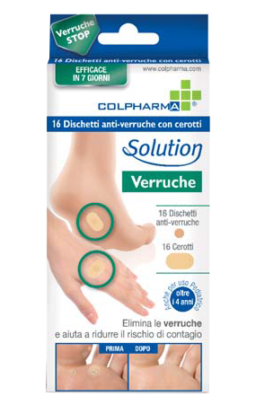 DISCHETTO ANTIVERRUCA CON CEROTTI COLPHARMA - farmasconti.eu