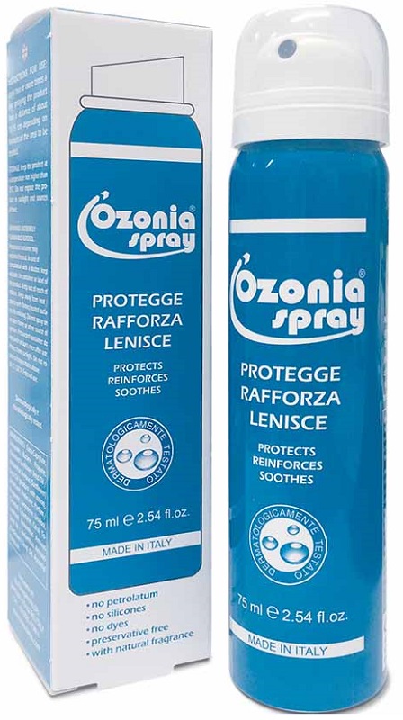 OZONIA SPRAY A BASE DI OLIO OZONIZZATO PER CUTE E MUCOSE ARROSSATE INFIAMMATE DISTROFICHE SENSIBILI 75 ML - farmasconti.eu