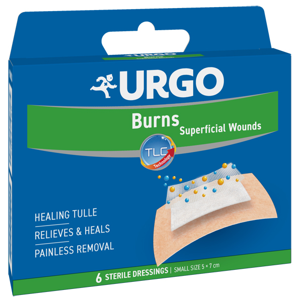 CEROTTO URGO USTIONI SUPERFICIALI 5X7CM 6 PEZZI - farmasconti.eu