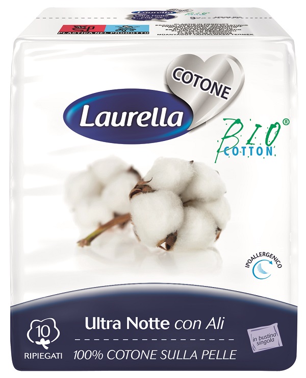 ASSORBENTE LAURELLA PER DONNA IN COTONE ULTRA ALI NOTTE 10 PEZZI - farmasconti.eu