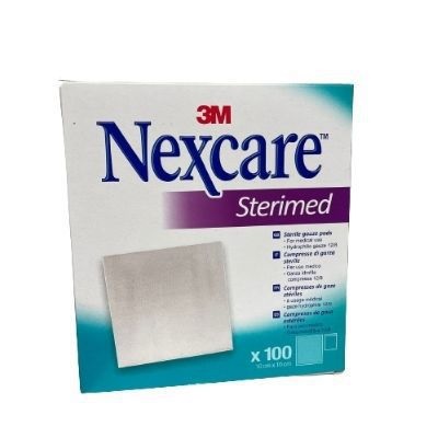 GARZA COMPRESSA NEXCARE STERIMED IN COTONE 20 FILI 18X40CM MULTILINGUAL 100 PEZZI - farmasconti.eu