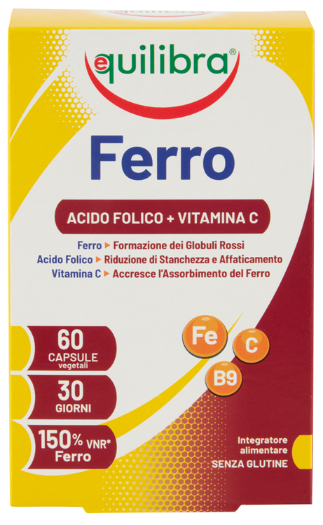 FERRO CON ACIDO FOLICO + VITAMINA C 60 CAPSULE - farmasconti.eu
