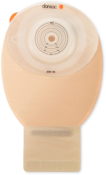 DANSAC NOVALIFE TRE 1 SACCA APERTA OPACA CONVEX MIDI PER ILEOSTOMIA CON FINESTRA RITAGLIABILE 15-46 MM 350 ML 10 PEZZI - farmasconti.eu
