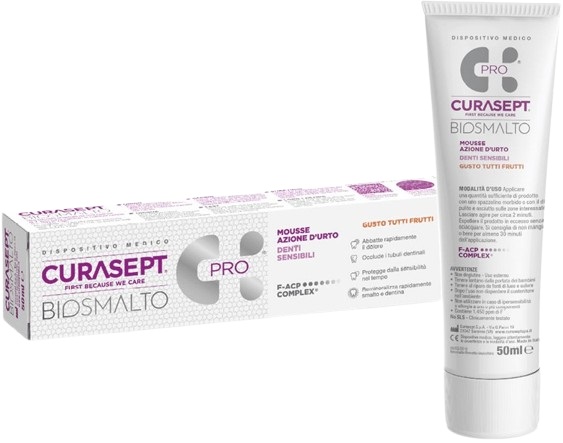 CURASEPT BIOSMALTO MOUSSE DENTI SENSIBILI 50 ML - farmasconti.eu
