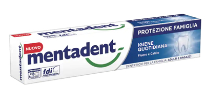 MENTADENT PROTEZIONE FAMIGLIA IGIENE QUOTIDIANA 75 ML - farmasconti.eu