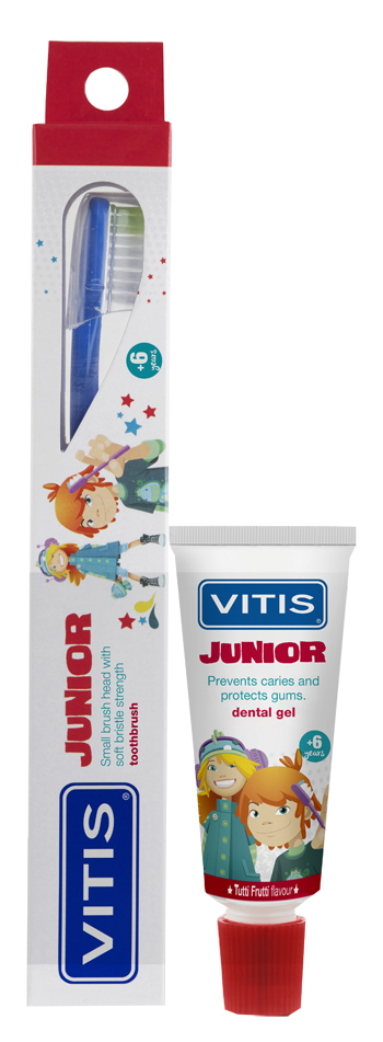 VITIS JUNIOR SPAZZOLINO + GEL 15 ML - farmasconti.eu