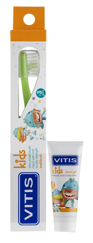 VITIS KIDS SPAZZOLINO + GEL 8 ML - farmasconti.eu