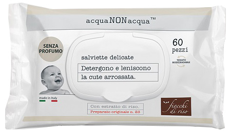 FIOCCHI DI RISO ACQUA NON ACQUA SENZA PROFUMO 60 SALVIETTE - farmasconti.eu