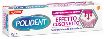 POLIDENT FISSATIVO EFFETTO CUSCINETTO ADESIVO PER PROTESI DENTALI 40 G - farmasconti.eu