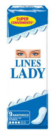 LINES LADY ASSORBENTE ANATOMICO 9 PEZZI - farmasconti.eu