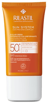 RILASTIL SUN SYSTEM D-CLAR SPF 50+ CREMA MEDIUM - farmasconti.eu