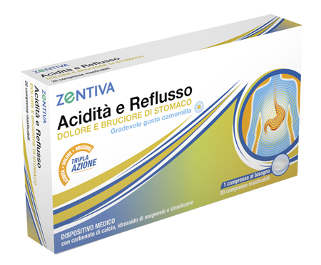 ZENTIVA ACIDITA' REFLUSSO 20 COMPRESSE MASTICABILI - farmasconti.eu