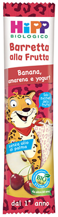 HIPP BIO BARRETTA ALLA FRUTTA BANANA/AMARENA/YOGURT 23 G - farmasconti.eu
