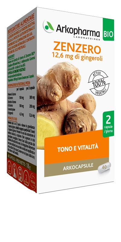 ARKO CAPSULE ZENZERO BIO 40 CAPSULE - farmasconti.eu