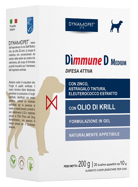 DIMMUNE D MEDIUM CANI 20 BUSTINE APPETIBILI DA 10 G - farmasconti.eu