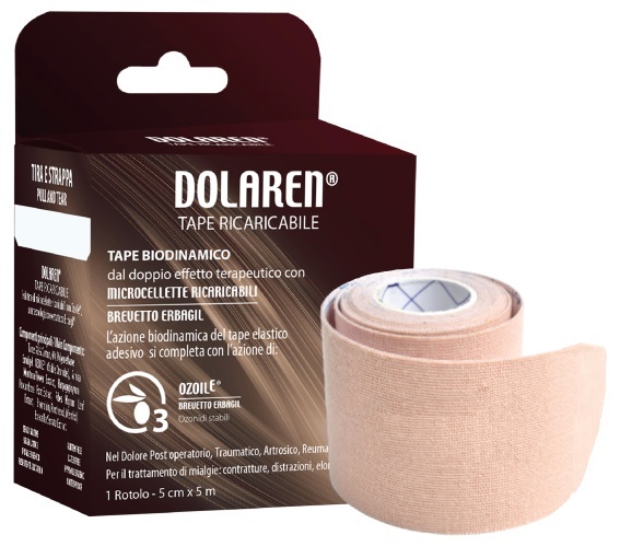 DOLAREN TAPE RICARICABILE CEROTTO TERAPEUTICO BEIGE CM 5X5 M IN ROTOLO - farmasconti.eu