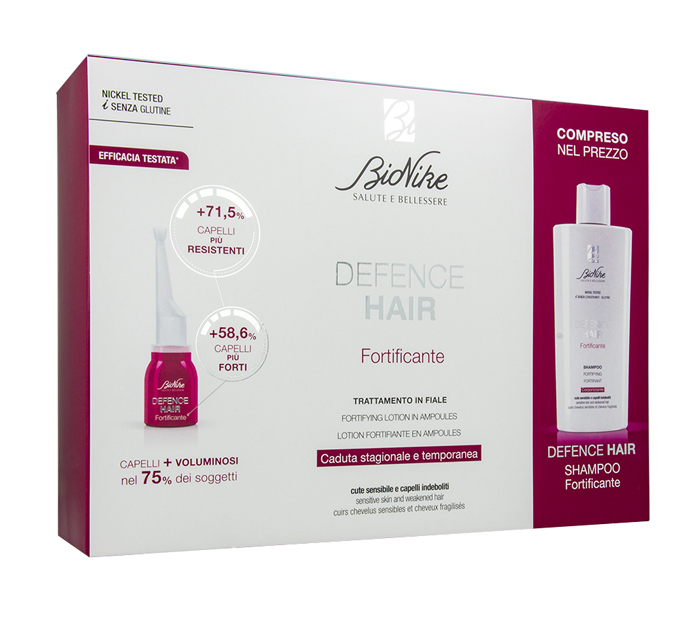 DEFENCE HAIR BIPACK RIDENSIFICANTE 21 FIALE 6 ML + SHAMPOO 200 ML - farmasconti.eu