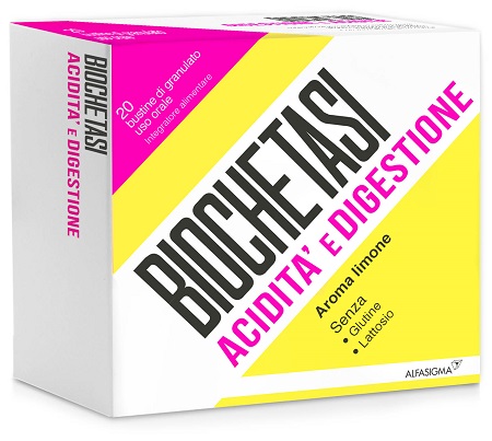 BIOCHETASI ACIDITA' E DIGESTIONE 20 BUSTE GRANULATO AROMA LIMONE - farmasconti.eu
