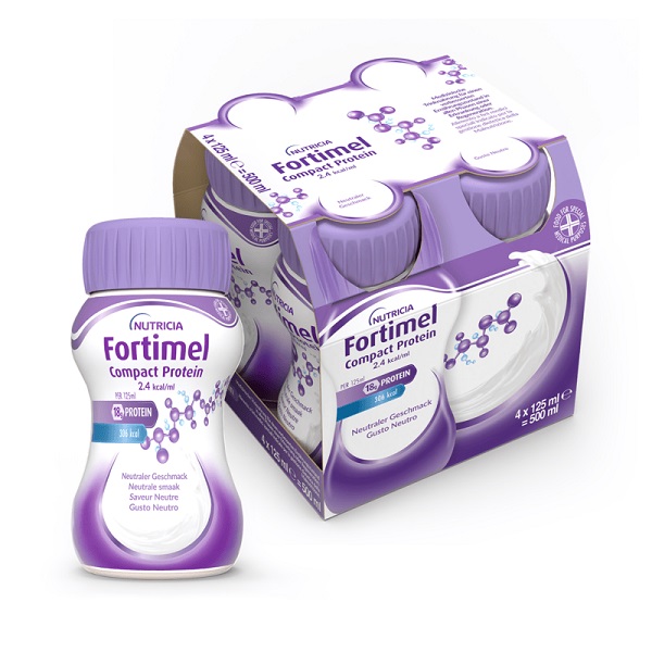 NUTRICIA FORTIMEL COMPACT PROTEIN GUSTO NEUTRO 4 BOTTIGLIE DA 125 ML - farmasconti.eu