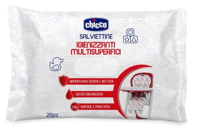 CHICCO SALVIETTINE IGIENIZZANTI 20 PEZZI - farmasconti.eu