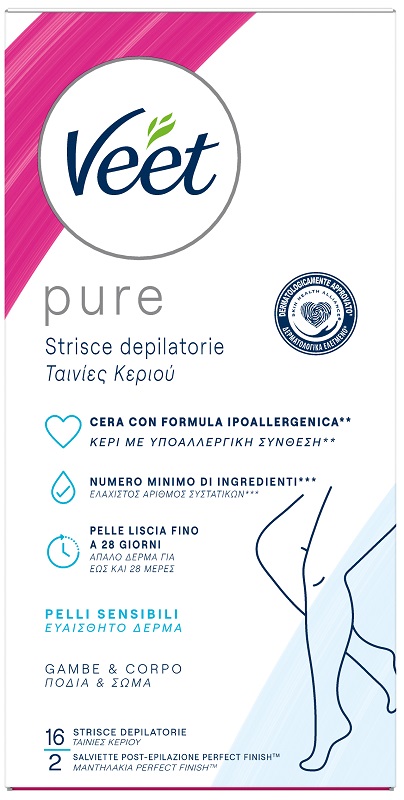 VEET STRISCE CORPO IPOALLERGENICHE 16 PEZZI - farmasconti.eu