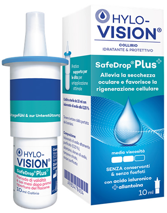 HYLOVISION SAFE DROP PLUS COLLIRIO IDRATANTE E PROTETTIVO 10 ML - farmasconti.eu
