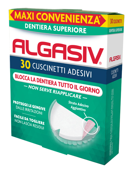 ALGASIV ADESIVO PER PROTESI DENTARIA SUPERIORE 30 PEZZI - farmasconti.eu