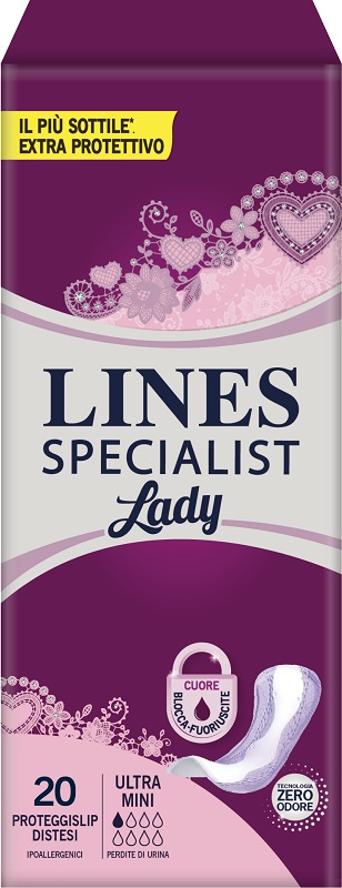 PANNOLONE SAGOMATO LINES SPECIALIST ULTRAMINI 20 PEZZI - farmasconti.eu