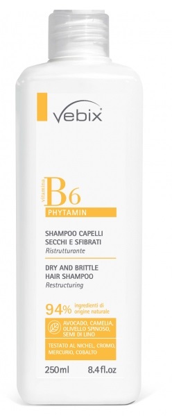 VEBIX PHYTAMIN B6 SHAMPOO CAPELLI SECCHI SFIBRATI RISTRUTTURANTE 250 ML - farmasconti.eu