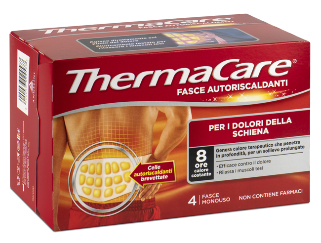 FASCIA AUTORISCALDANTE A CALORE TERAPEUTICO THERMACARE SCHIENA 4 PEZZI - farmasconti.eu